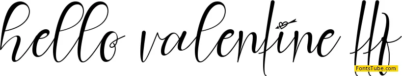 hello valentine Font