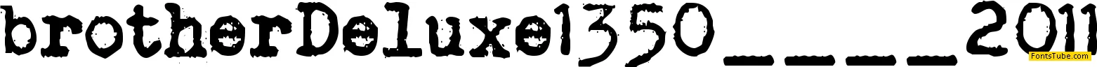 Brother Deluxe 1350 Font Font
