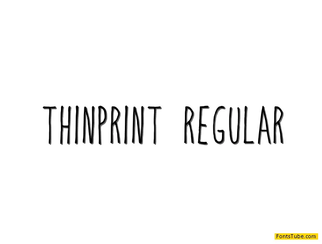 Thin Print Font