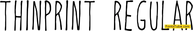 Thin Print Font