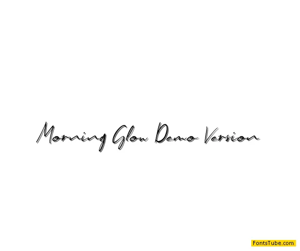 Morning Glow Demo Version Font