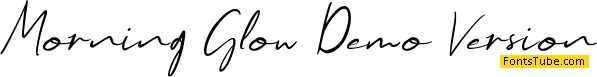 Morning Glow Demo Version Font