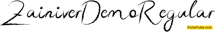 Zainiver Demo Font