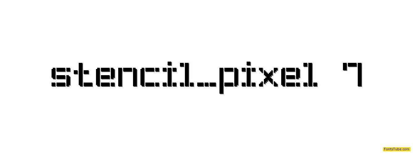 Stencil Pixel-7 Font