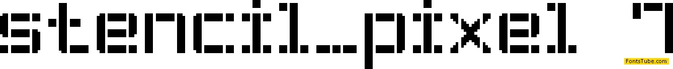 Stencil Pixel-7 Font