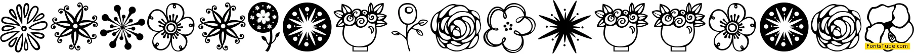 Janda Flower Doodles Font