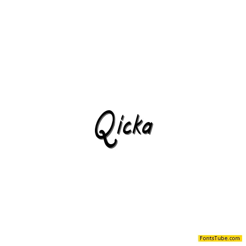Qicka - Personal Use Font