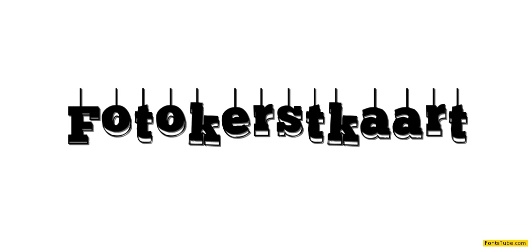 Fotokerstkaart Font