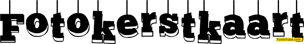 Fotokerstkaart Font