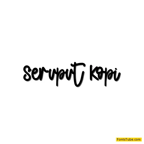 Seruput Kopi - personal use Font