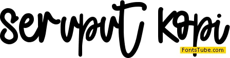 Seruput Kopi - personal use Font