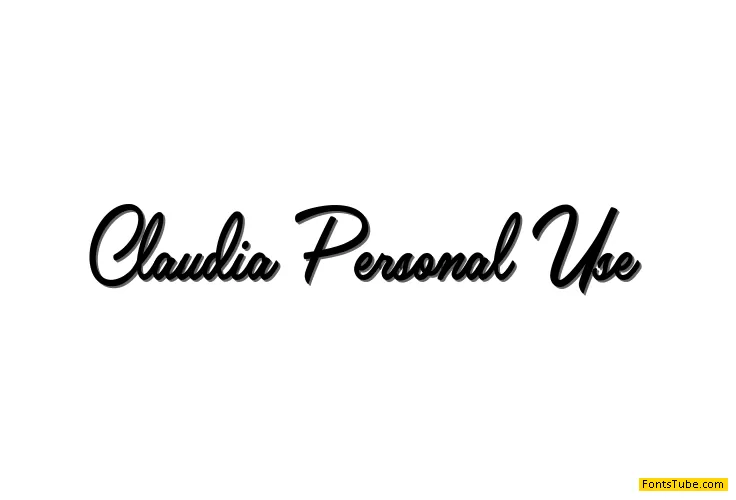 Claudia Personal Use Font