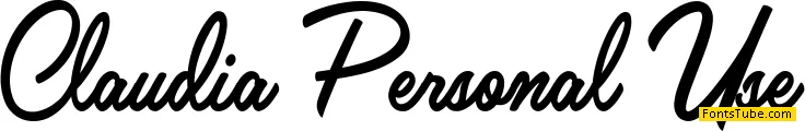 Claudia Personal Use Font