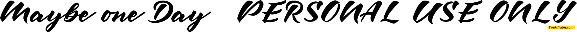 Maybe one Day DEMO Font