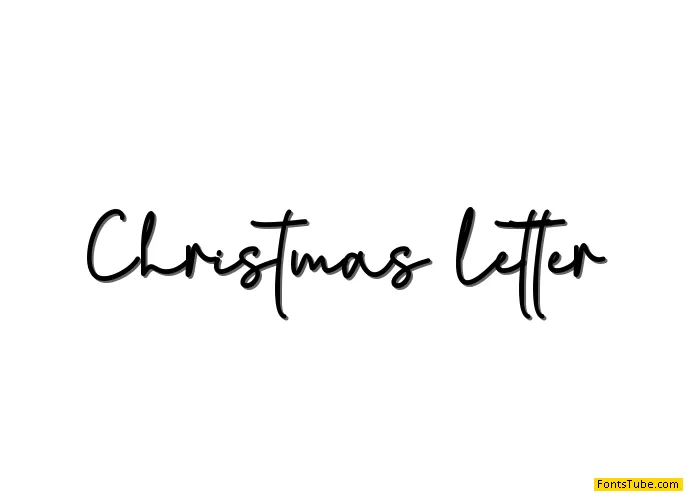 Christmas letter - Personal use Font