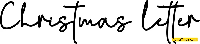 Christmas letter - Personal use Font