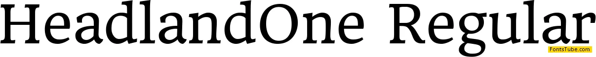 HeadlandOne Font