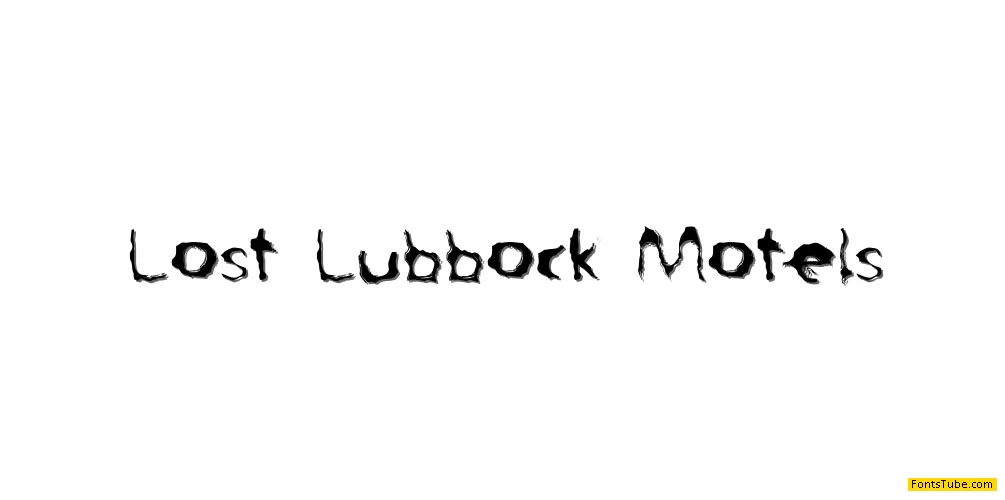 Lost Lubbock Motels Font