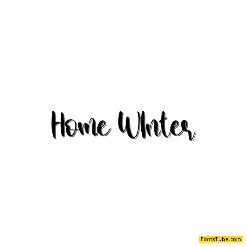 Home Winter Font