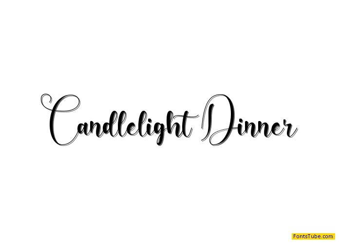 Candlelight Dinner-personal use Font