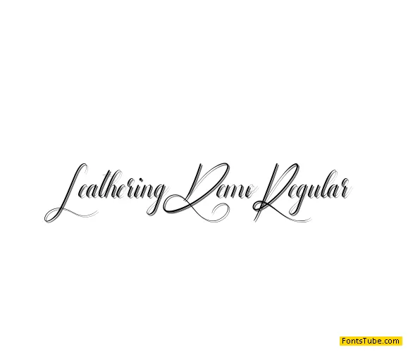 Leathering Demo Font