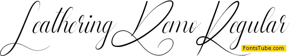 Leathering Demo Font