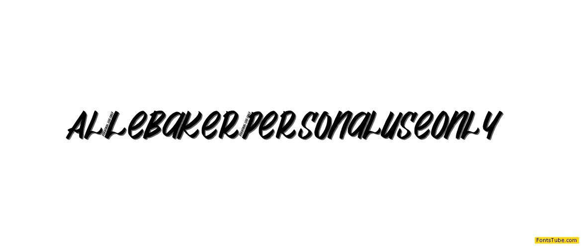 Al_LeBaker_PersonalUseOnly Font