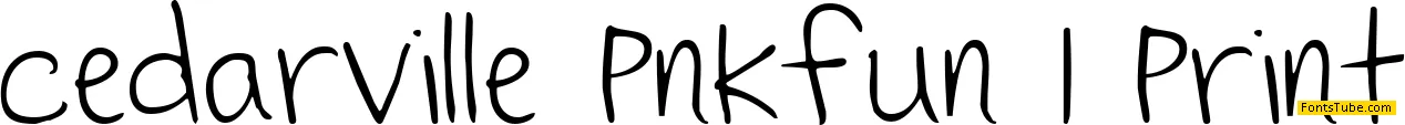 Cedarville Pnkfun 1 Print Font