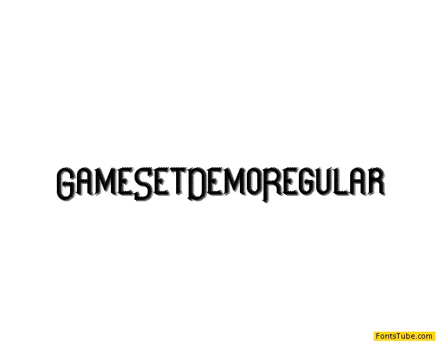 Game Set Demo Font