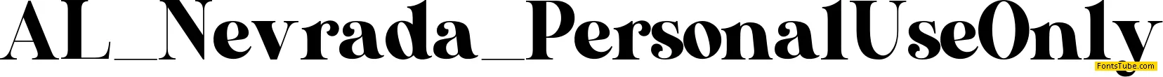AL_Nevrada_PersonalUseOnly Font