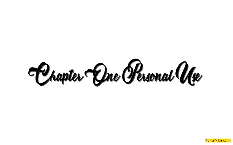 Chapter One Personal Use Font