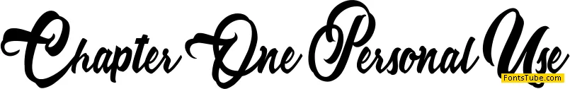 Chapter One Personal Use Font