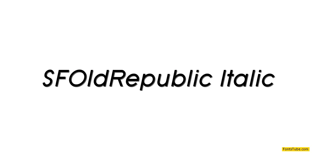 SF Old Republic Font Family