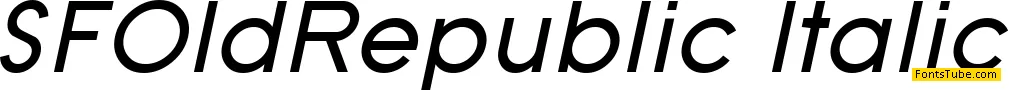 SF Old Republic Font Family