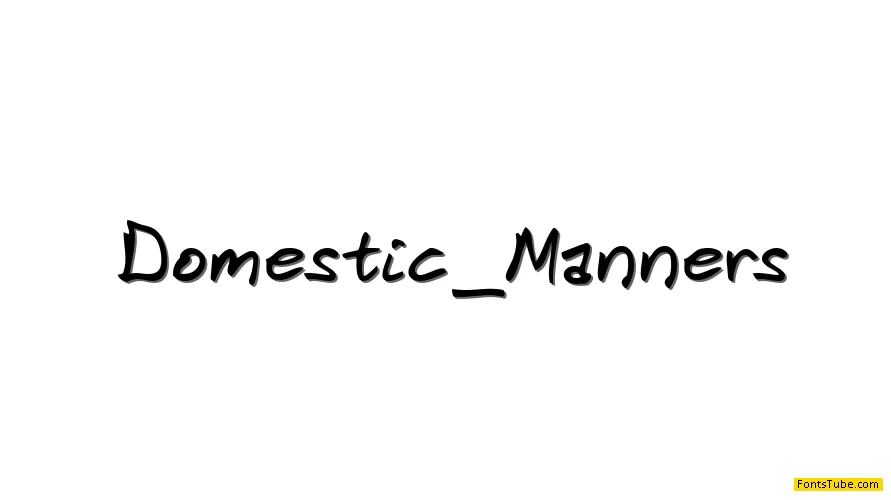 Domestic Manners Font