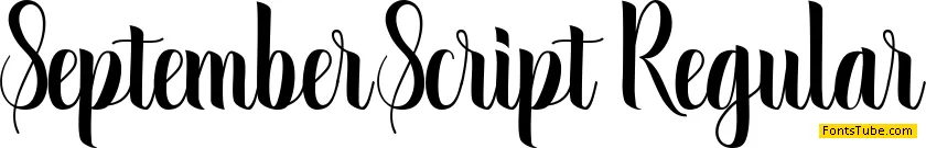September Script Font