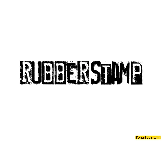 RUBBER STAMP Font