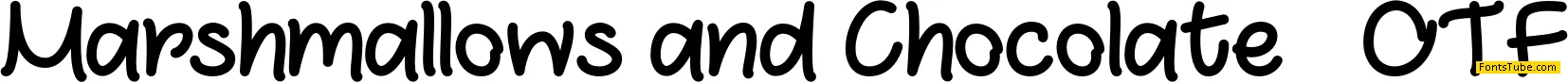Marshmallows and Chocolate Font