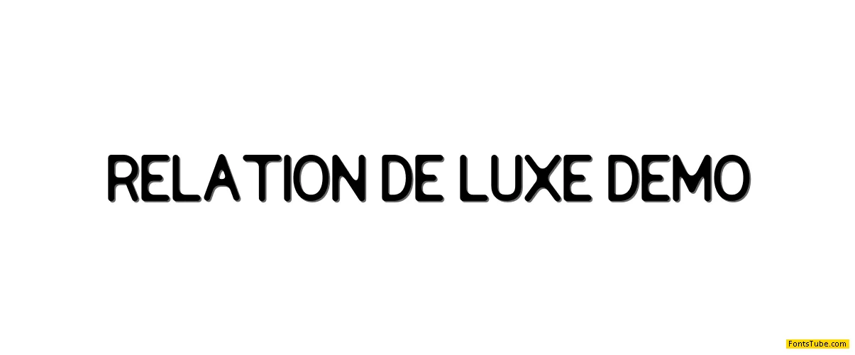 Relation De Luxe DEMO Font