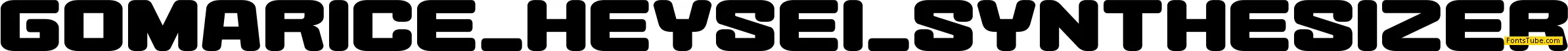 Heysei Synthesizer Font