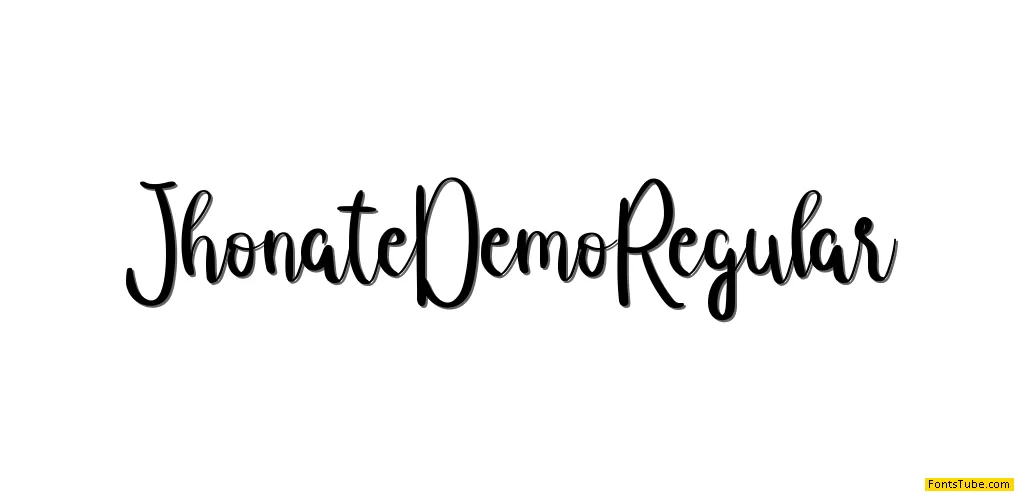 Jhonate Demo Font
