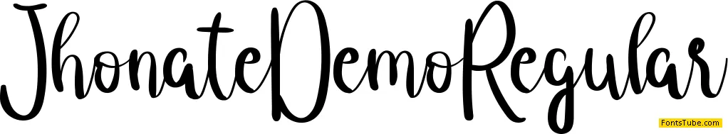 Jhonate Demo Font