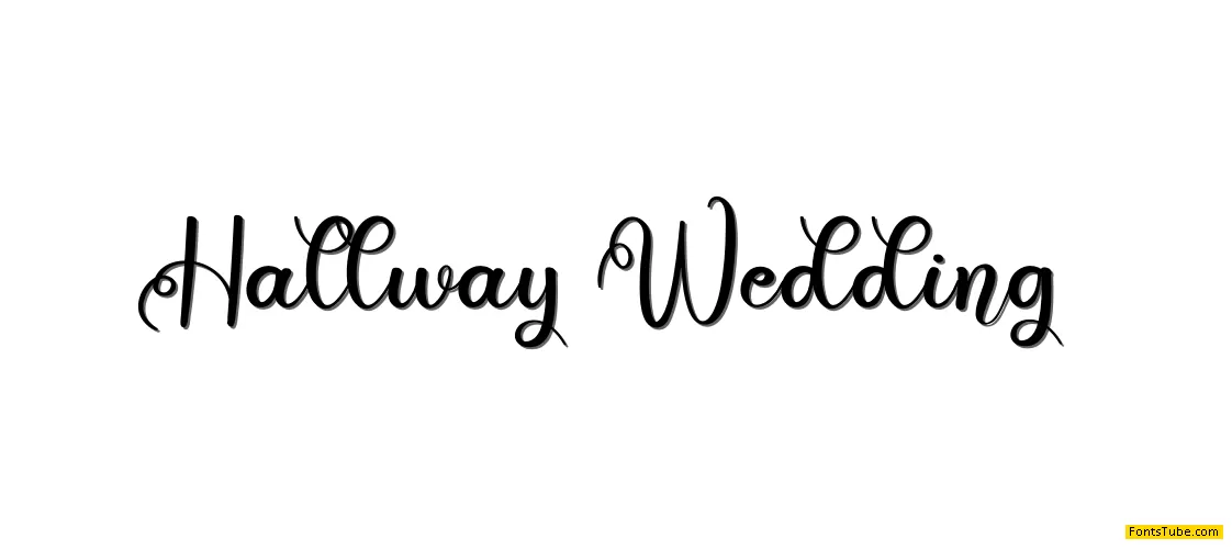 Hallway Wedding Font