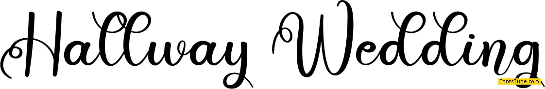 Hallway Wedding Font