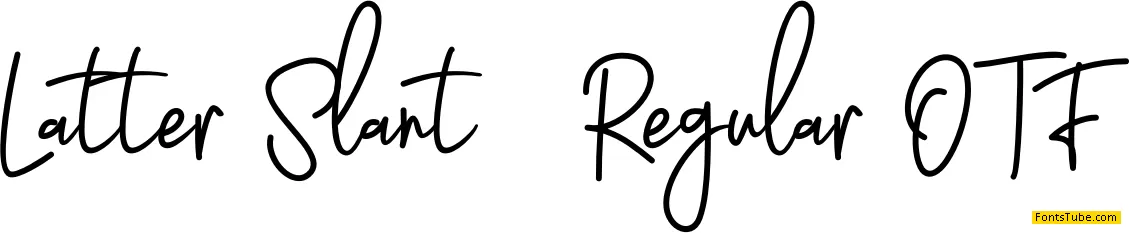 Latter Slant Font Family
