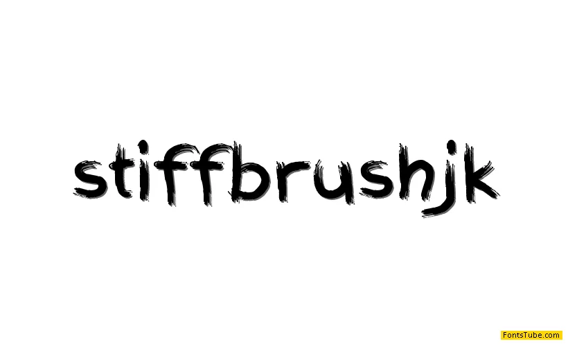 Stiff Brush JK Font