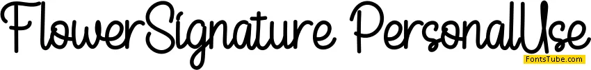 Flower Signature Font