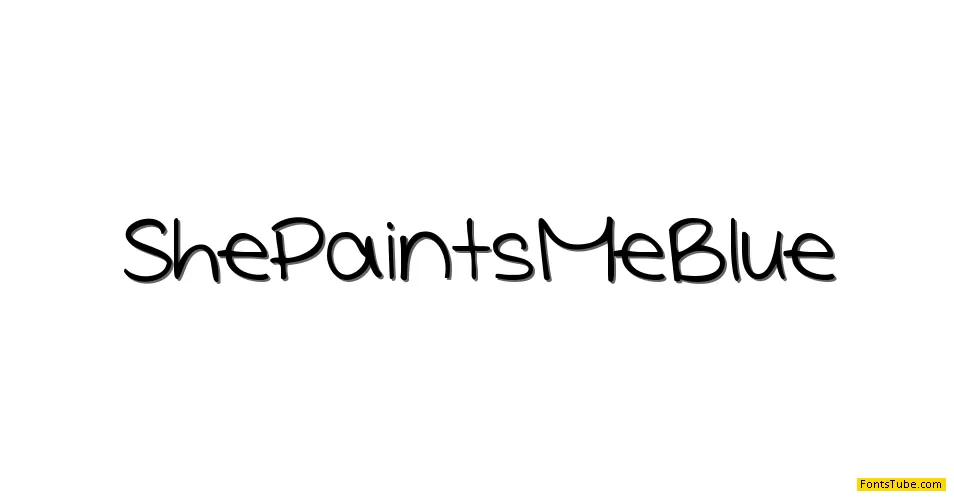 She Paints Me Blue Font