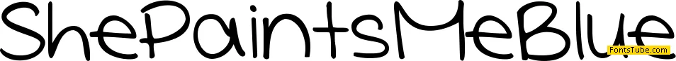 She Paints Me Blue Font