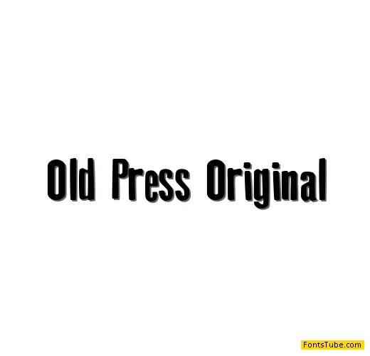 Old Press Original Font